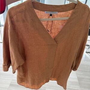 Adolfo Dominguez Women's Tan Blouse